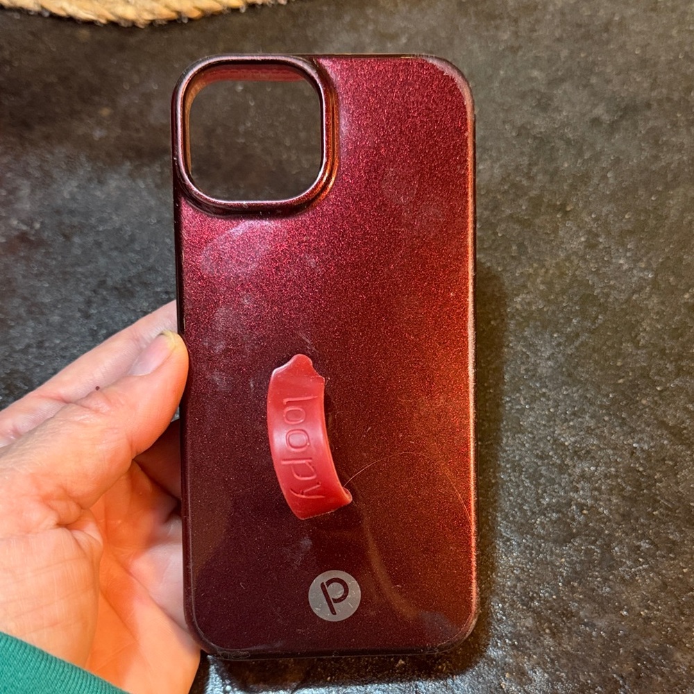 Loopy Case Maroon Shimmer iPhone 13 Case